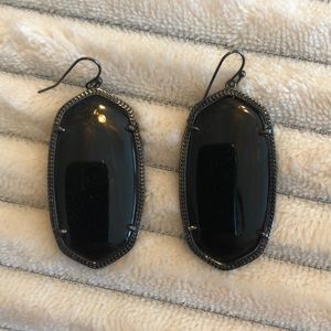 Kendra Scott large all black earrings